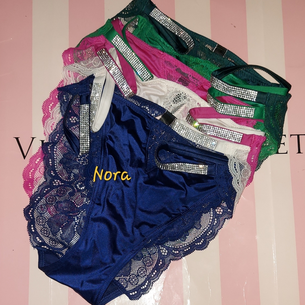 Victoria secret Shine strap Cheeky set size Large NWT